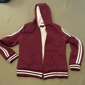 NEW LOOK  Hooded Sherpa  Lined size LARGE  Kids JACKET